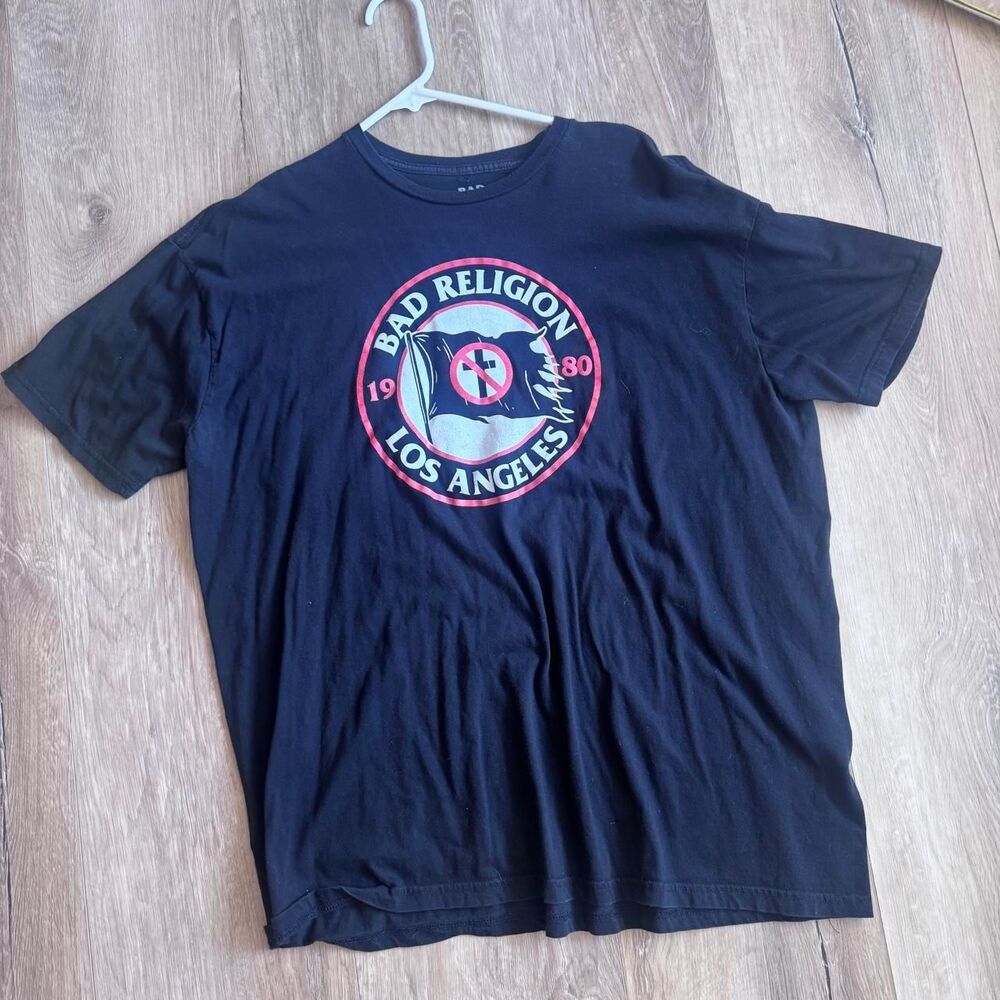 Religion Men's Black and Navy T-shirt